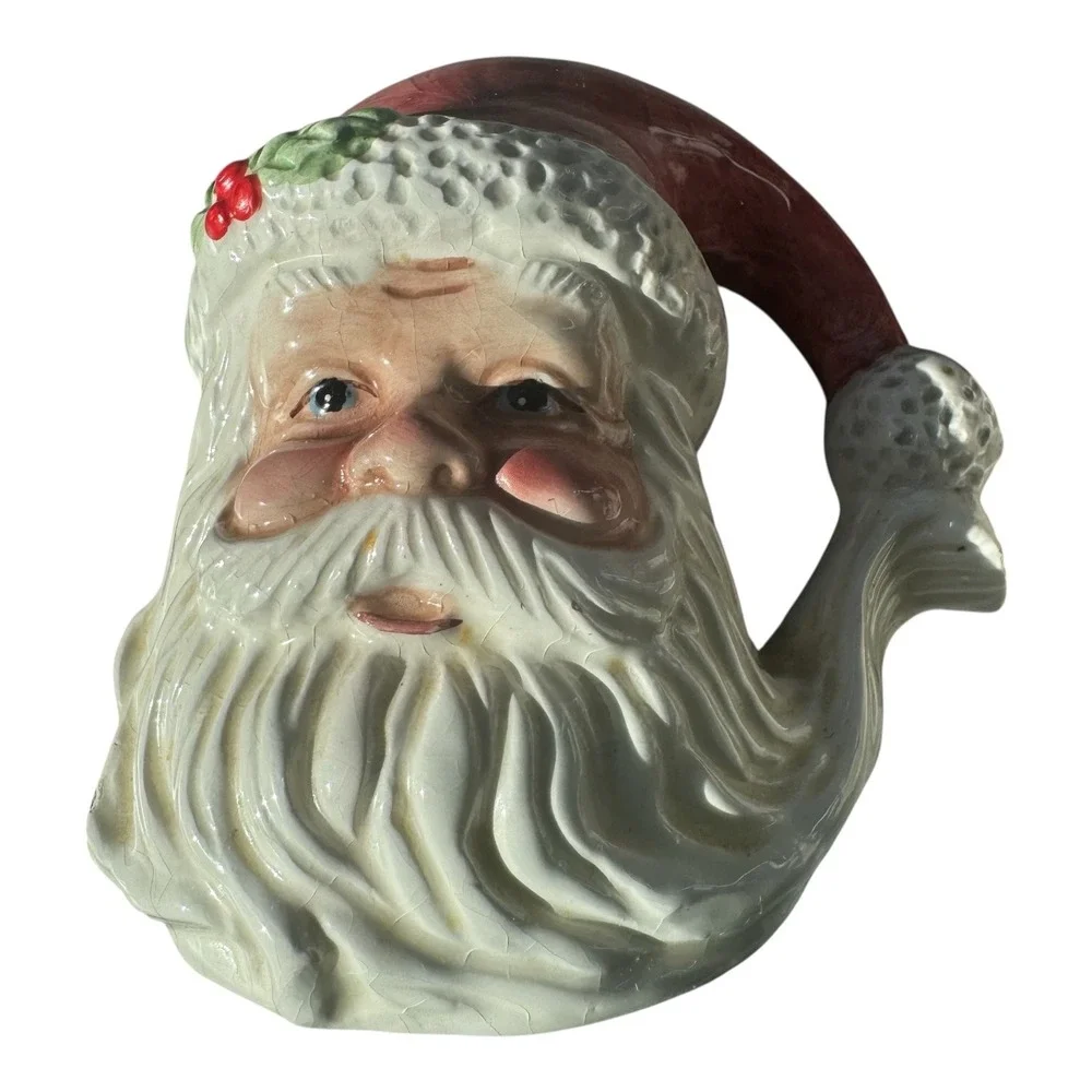 Vintage 1997 House of‎ Lloyd Santa Salt & Pepper Shakers Christmas Ceramic Set